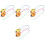 8 Pcs 6-Hole Ceramic Ocarina Ladybird Shaped Wind Instrument 3