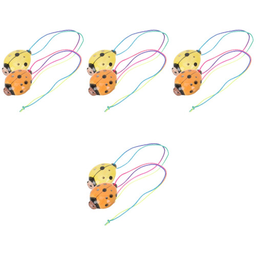 8 Pcs 6-Hole Ceramic Ocarina Ladybird Shaped Wind Instrument 2