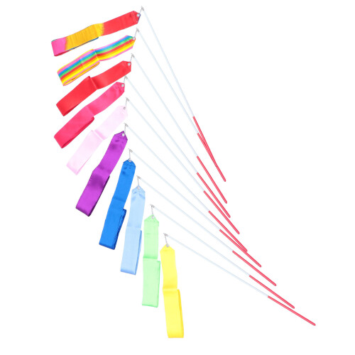 10pcs Dance Ribbons Performance Prop Assorted Colors 2