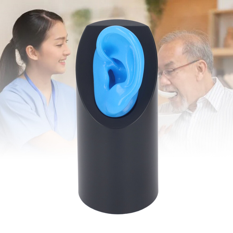 Realistic Silicone Left Ear Model with Stand for Teaching, Soft & Durable
