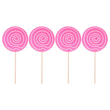4pcs Fake Lollipop Party Photo Props Simulation Candy Model