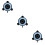 3pcs LED Aquarium Fish Tank Bubble Light Blue ( ) 9