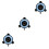 3pcs LED Aquarium Fish Tank Bubble Light Blue ( ) 5
