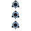3pcs LED Aquarium Fish Tank Bubble Light Blue ( ) 8