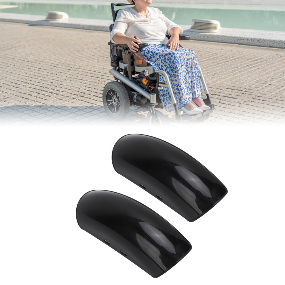 Glossy Black Electric Wheelchair Mudguards, Scratch-Resistant Splash Guard Set