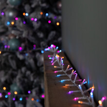 18.7m 750 LED TreeBrights Christmas String Lights with Timer in Rainbow on Clear Cable