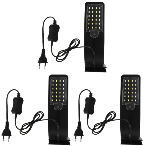 3pcs LED Aquarium Light Clip-On with 1
