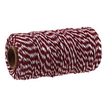 Twine String 100M Roll Cotton Cord 2mm Bakers Twine for DIY Crafts Wedding Decor Wine Red White