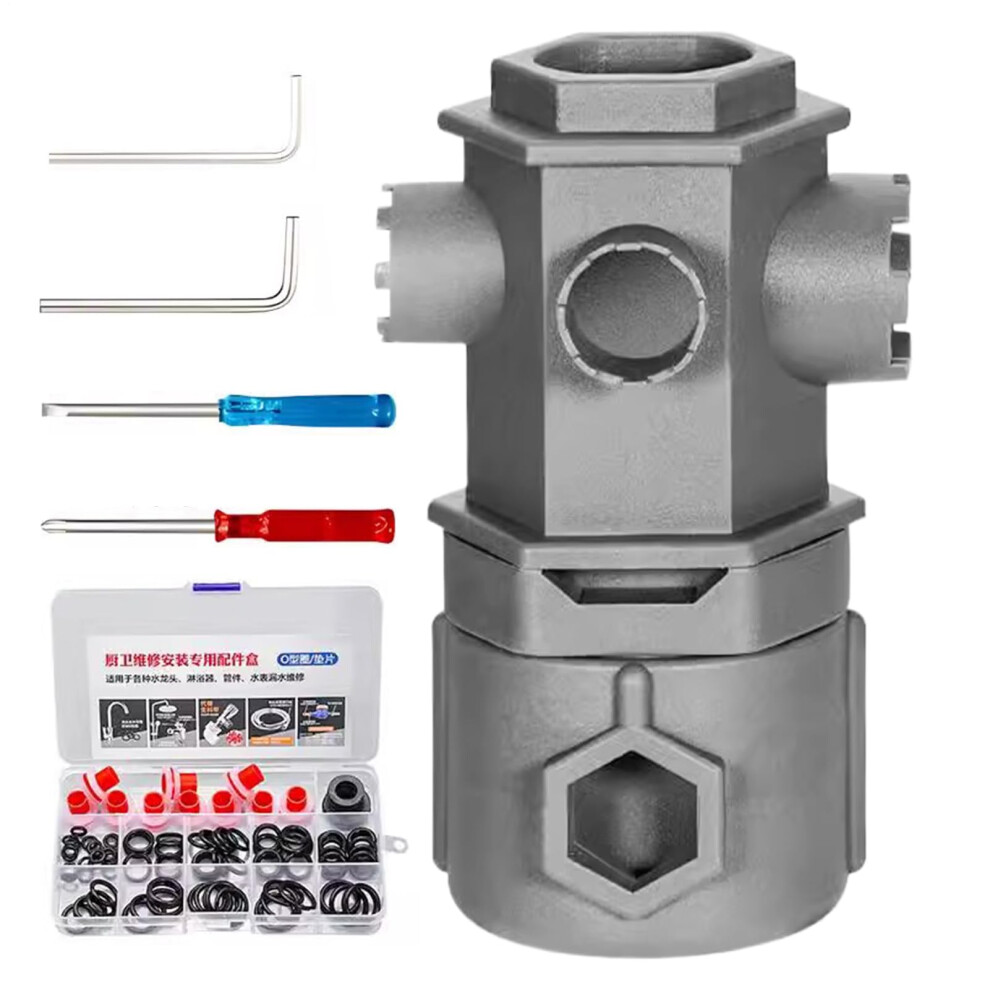 Multifunctional Faucet Wrench - 16-In-1 Adjustable Plumbing Spanner Tool For Under-Sink Repair And Pipe Fitment 9016109687906