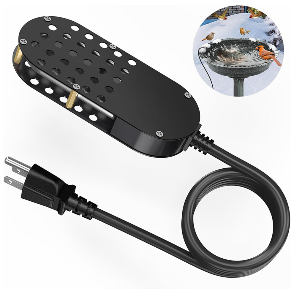 250W Cast Aluminum Bird Bath Deicer, 140x60mm, Black-image-OPC-PKCNDZ9-NEW