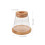 2 Sets Desktop Fish Bowl Clear Glass Tank With Lid Mat 10