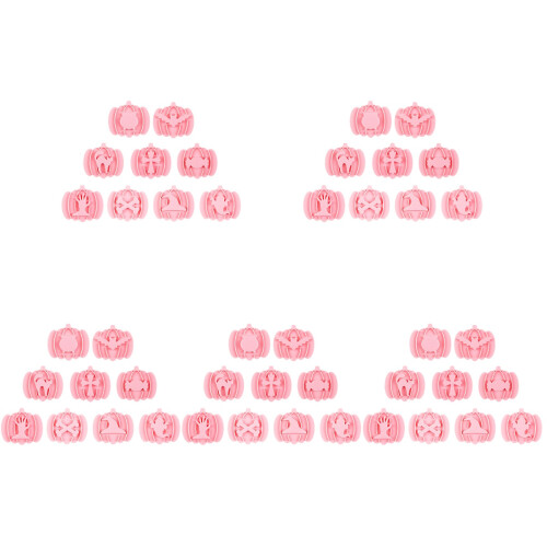 45 Pcs Plastic Cookie Mold Press-On Pumpkin Baking Supplies 1