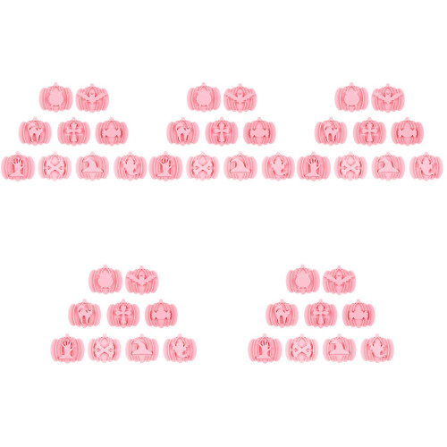 45 Pcs Plastic Cookie Mold Press-On Pumpkin Baking Supplies 2