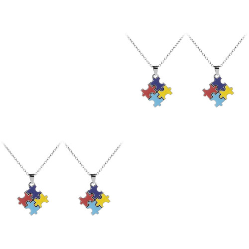 4 Pcs Autism Awareness Necklace Special Premium 2