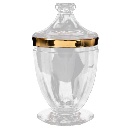 2pcs Transparent Candy Container Dried Fruit Holder Chocolate Jar