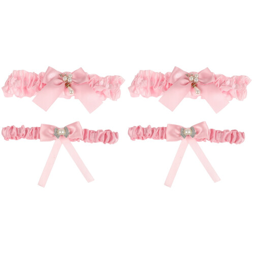 4 Pcs Wedding Garter Set Bride Thigh Bands 1