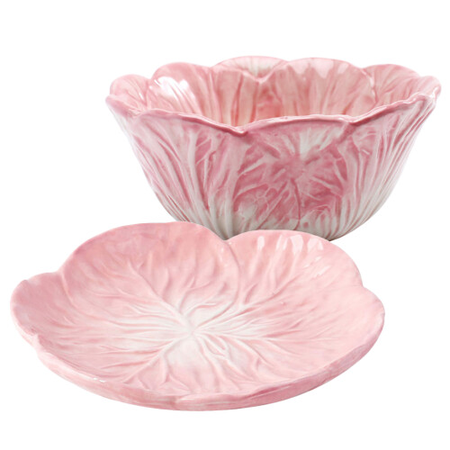 1 Set Ceramic Cabbage Bowl Children Tableware Plate 2