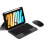 For iPad mini (2024) Leather Case + Touchpad Bluetooth Keyboard with Backlit 3