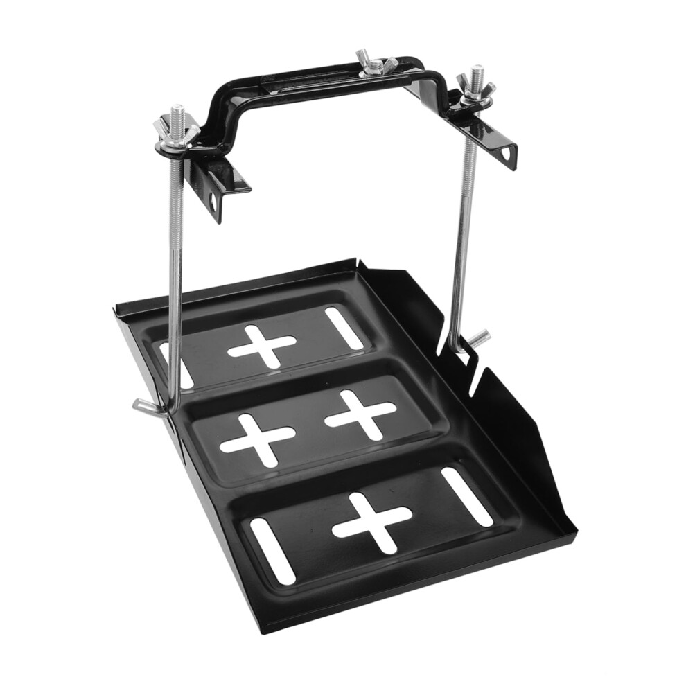 Adjustable Metal Battery Tray Kit With Securing Clamp For Cars, Boats, And Marine Use, Durable Battery Holder, Universal Fit 6447073488900