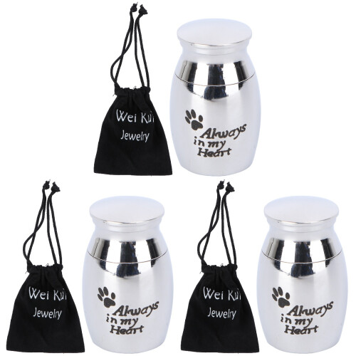 3 Sets Pet Ashes Storage Pot Ceramic Cremation Urn 1