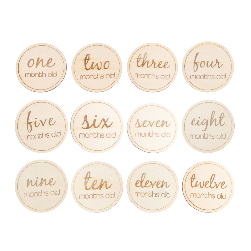 36 Pcs Baby Birth Month Number Cards Milestone Photography Props Ohphcall