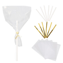 2 Sets Lollipop Sticks Transparent Treat Bags Cake Pop Bags