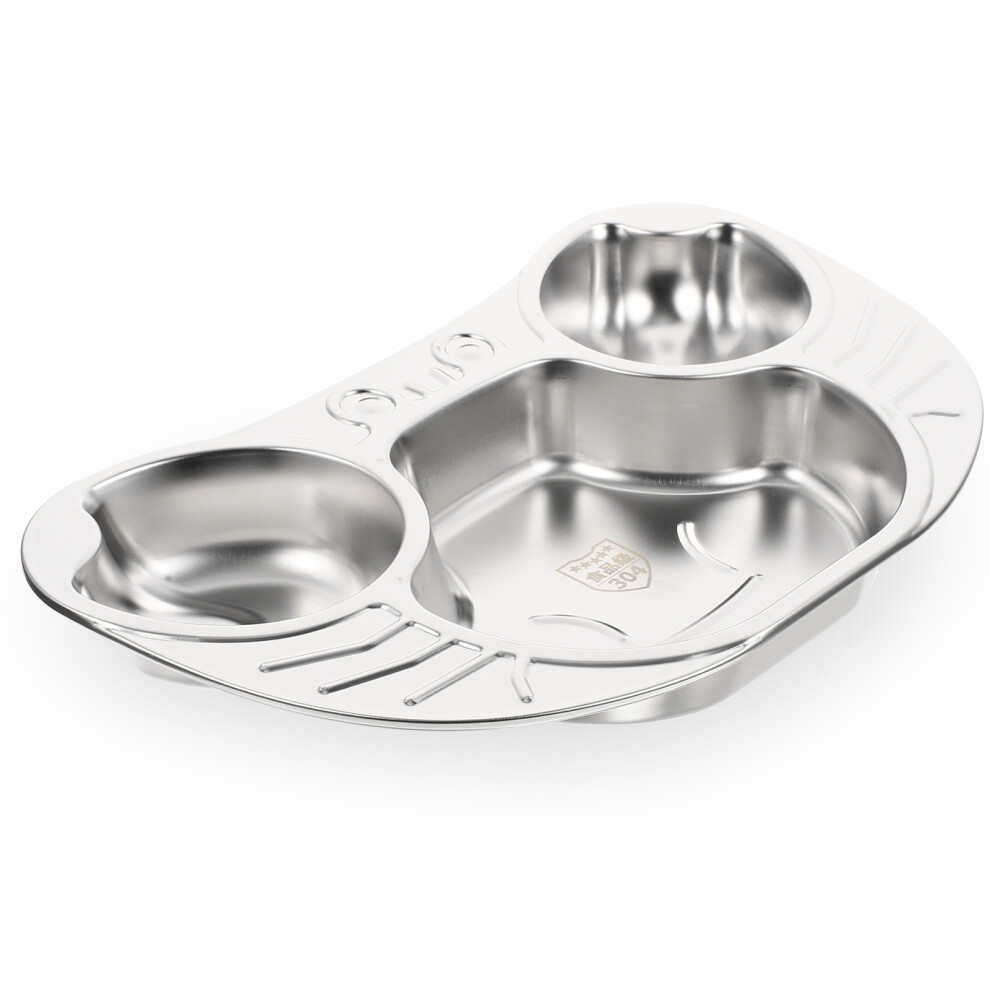 2Pcs Stainless Steel Crab Shape Divided Plate For Kids Iplusmile