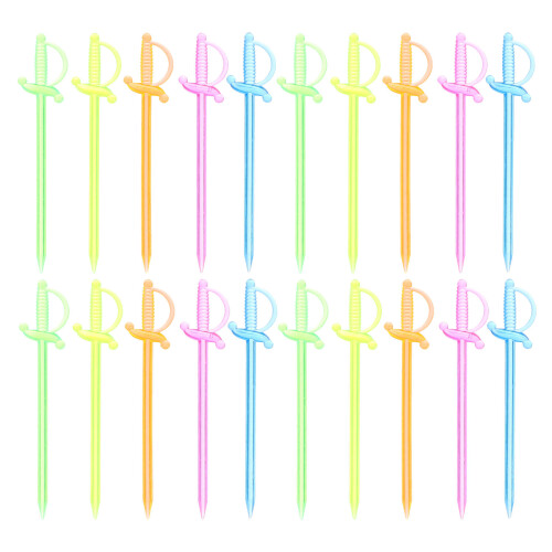500pcs Cocktail Swords Picks Fruit Drink Pack