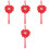 4pcs Heart Shaped Wedding Ring Pillows Box Holder 3