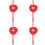 4pcs Heart Shaped Wedding Ring Pillows Box Holder 5