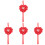 4pcs Heart Shaped Wedding Ring Pillows Box Holder 2