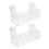 2pcs Suction Cup Fridge Organizer Clear Acrylic Shelf 5 Compartments 1