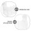 2pcs Suction Cup Fridge Organizer Clear Acrylic Shelf 5 Compartments 8