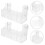 2pcs Suction Cup Fridge Organizer Clear Acrylic Shelf 5 Compartments 11