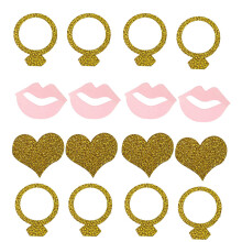 4 Packs 200pcs Heart-Shaped Paper Confetti for Wedding Party