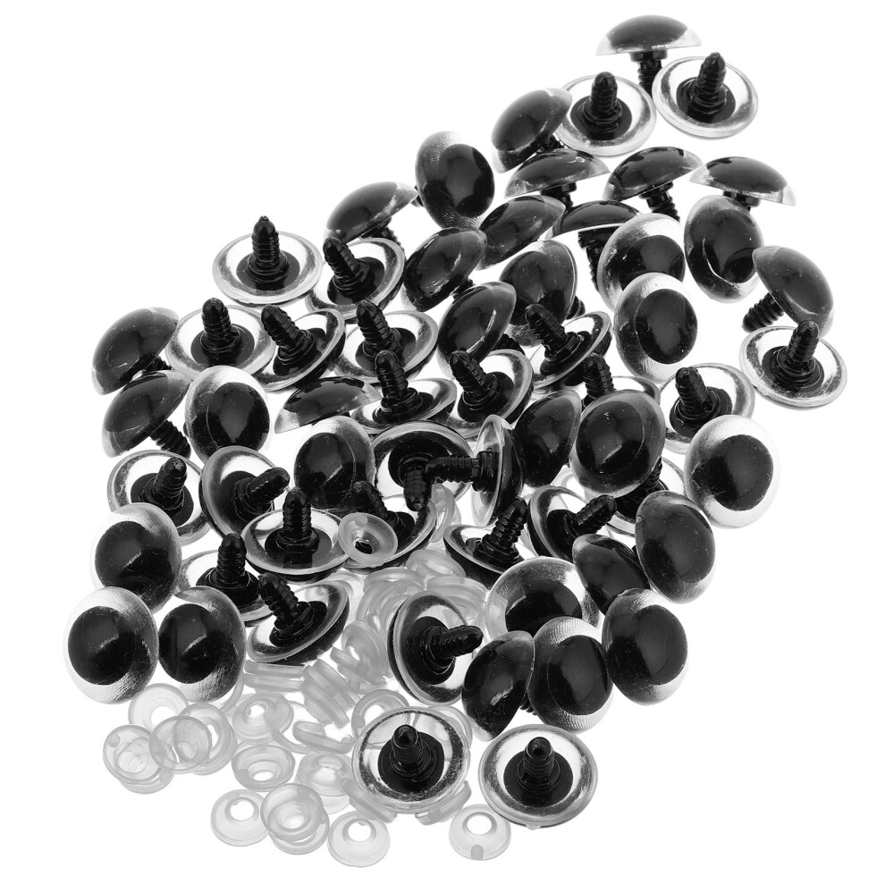 150 Pcs Plastic Safety Eyes for Crochet Stuffed Animals Dolls-image-OPC-PKCNRCF-NEW