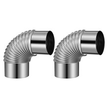 2pcs 90-Degree Stainless Steel Stove Pipe Elbow Vent Flue