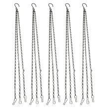 5pcs 20 Inch Heavy Duty Metal Hanging Basket Chains with Hooks