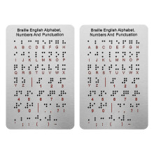 2pcs Braille Alphabet Board Raised Dots Letters Numbers Learning Aid