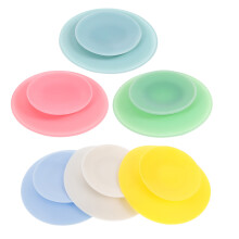 6pcs Double Sided Silicone Suction Pads for Bowls Tableware