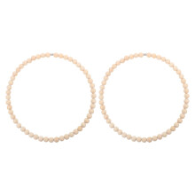2pcs DIY Wooden Bead Wreath 20cm Stainless Steel Hoop
