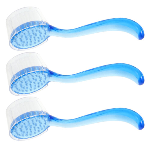 3pcs Manual Face Scrubber Soft Bristle Deep Cleansing Brush