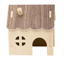 Wooden Hamster Hideout Hut for Mice Guinea Pigs Hedgehogs
