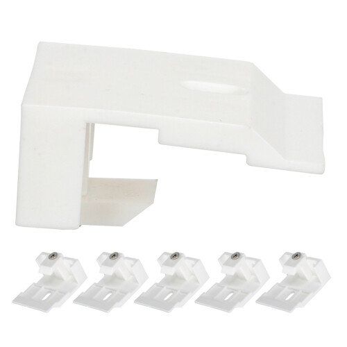 6pcs Heavy Duty Ceiling Curtain Brackets Wall Mounted Plastic Holders