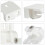 6pcs Heavy Duty Ceiling Curtain Brackets Wall Mounted Plastic Holders 6