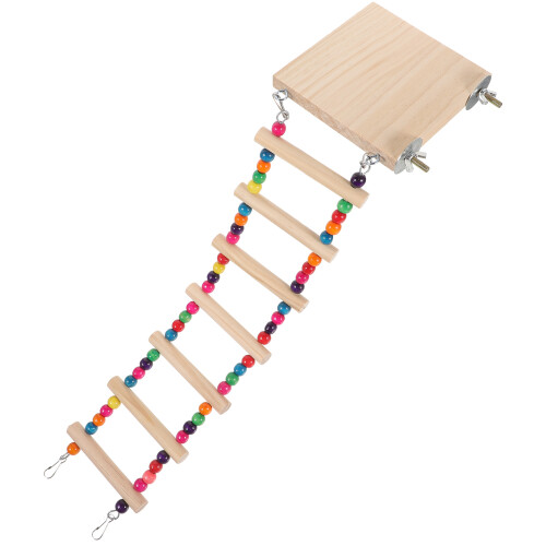 3pcs Bird Ladder Toy Wood Parrot Perch Platform 2