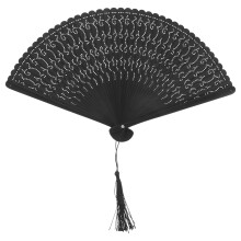 Folding Bamboo Fan for Women Hot Flash Church Music Festival