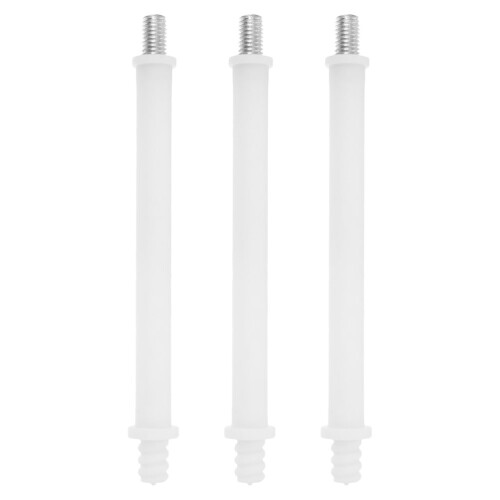 3pcs Toilet Brush Handle Replacement M10 Comfortable Grip Poles