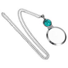 Magnifying Glass Necklace 8x Vintage Pendant for Reading Crafts