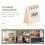Mini Desk Calendar 2026 Small Standing Flip Weekly Beige 8